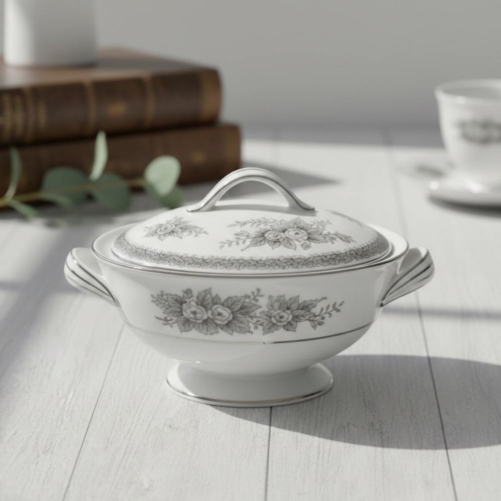 Noritake (Colburn Pat #6107) 5" SUGAR BOWL & LID